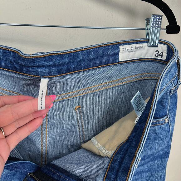 Rag and Bone Nina High Rise Denim Balboa Jean Roll Up or Cut Off Shorts 34 - Picture 7 of 16